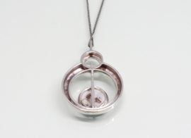 Vintage zilveren hanger nefriet jade K&L jaren ‘70