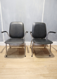 Set vintage buisframe armstoelen