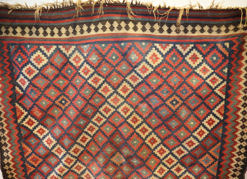 Bestrating koppel bubbel Antieke Perzische kelim Quasqai antique Persian kilim