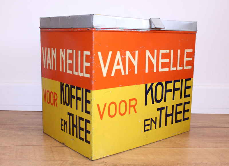 landen Azijn kolf Van Nelle Art Deco Winkelblik | Blikken | Van Gils Antiek