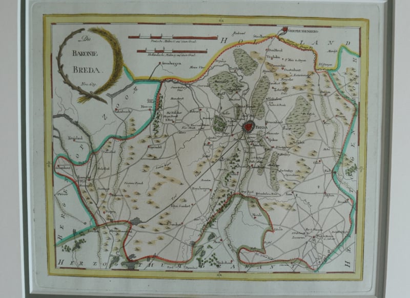Antieke Landkaart Baronie Breda Reilly Van Gils Antiek