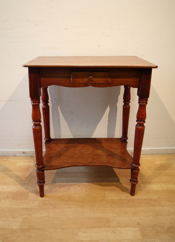 Collectief haak Geweldige eik Antiek mahonie bijzettafeltje sidetable antique table