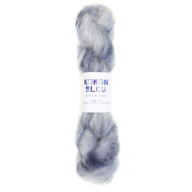 KOKON BLEU CHUNKY  MOHAIR JEAN MICHEL SPECKLE