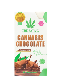 CBD Cannabis Chocolate - 15 mg - Creamy Milk - CBD Sativa