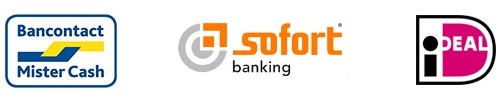 Secure payment options with Bancontact, Sofort and Ideal. Secure payment options with Bancontact, Sofort and Ideal.