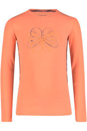Neon oranje shirt met vlinder, 4President