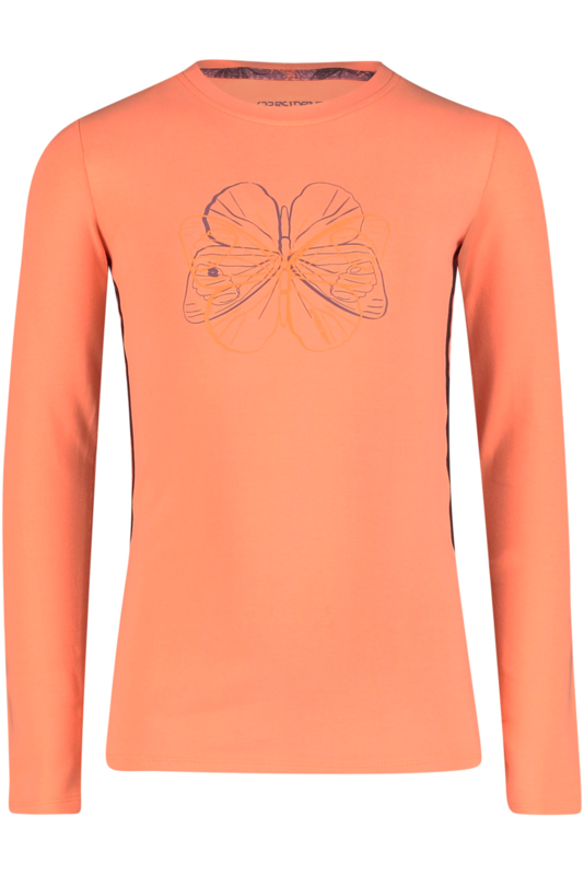 gemakkelijk Leuren Laptop Neon oranje shirt met vlinder, 4President | Sale | Em-makidswear.nl