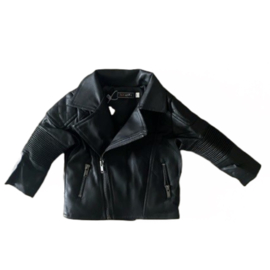 Leather Bickerjacket Zwart