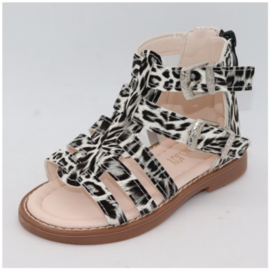 Leopard Sandals Grey