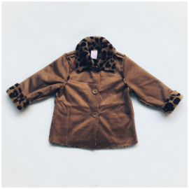 Lammy Coat Leopard Camel