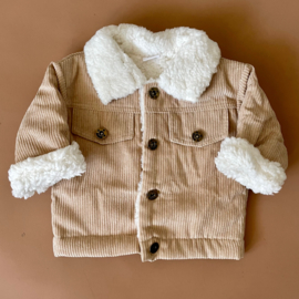 Rib Teddy kinderjasje Zand