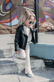 Fab Kids | Handmade Flared Legging Rib Beige Melagne