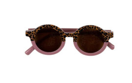 Kinderzonnebril Leopard Mauve