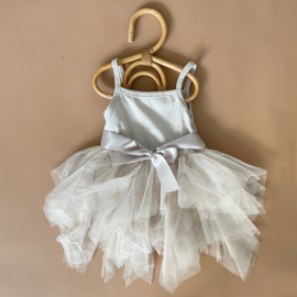 Baby tutu dress beige