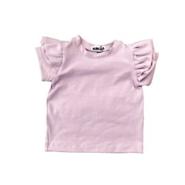 Fab Kids | Handmade Ruffle Top Nude Pink Shortsleeve