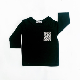 Fab Kids | Handmade Shirt Zwart/ Zebra