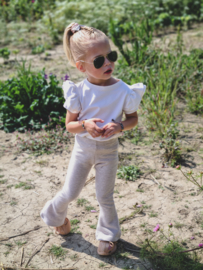 Fab Kids | Handmade Flared Legging Rib Beige Melagne