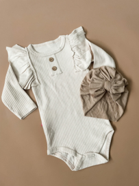 Baby Romper Ruffle Zand