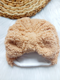 Baby turban teddy beige