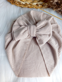 Baby turban Rib beige