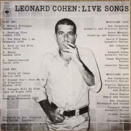 Leonard Cohen ‎– Live Songs