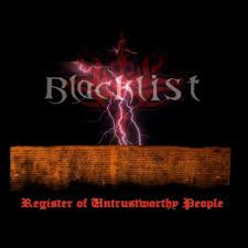 Blacklist ‎– Register Of Untrustworthy People (CD)