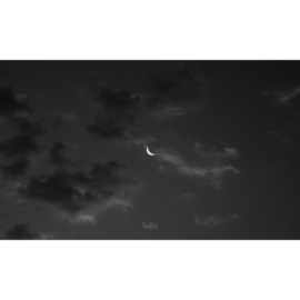 Binnenposter - Maan - zwart (15 x 25 CM)
