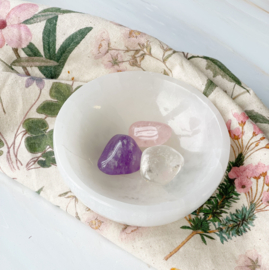 SET Selenite bowls (4 pieces)