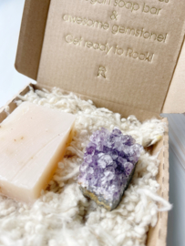 Body Soap Bar: 5x Bergkristal 5x Amethist