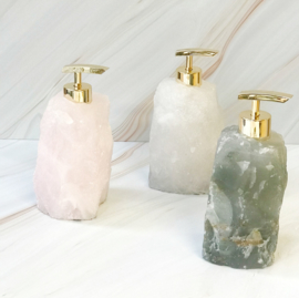 Gemstone Soap Dispenser - Rock Crystal (2 pieces)