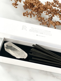 Wierook & Gemstone giftbox: Lavendel/Bergkristal (2 doosjes)