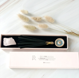 Incense & Gemstone giftbox: Roses/Rosequartz (2 boxes)