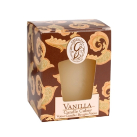 Geurkaarsje Vanilla - (candle cube) Greenleaf