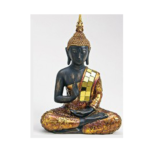 Zittende Boeddha goudkleur | Beelden TheSouq