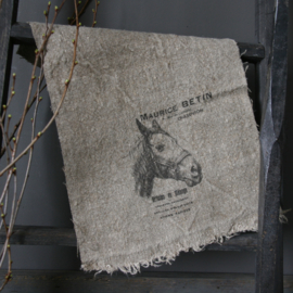 Shabby doek paard 30x45cm