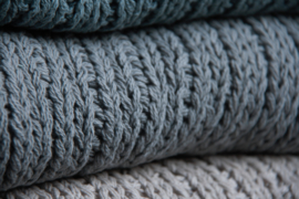 Lime-Light Plaid knit Grey 130x170cm
