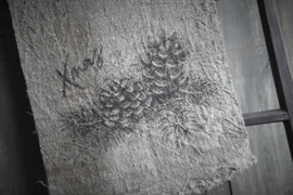 Shabby linnen Wanddoek Dennentak