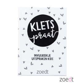 Kletspraat invulboekje - ZOEDT