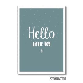 Hello little boy - dubbele kaart