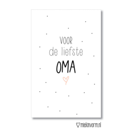 Voor de liefste oma - Miekinvorm