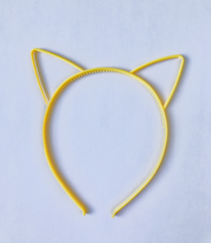Haarband kattenoortjes geel