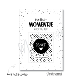 Een thee-momentje voor de juf | Ansichtkaart + theezakje