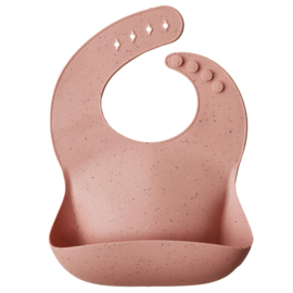 Mushie bib slab - Peach Terrazzo