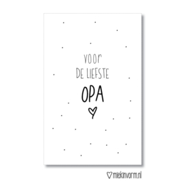 Voor de liefste opa - Miekinvorm