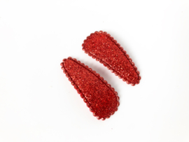 Haarspeldjes glitter rood