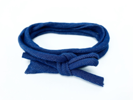 Knoop haarbandje donker denim