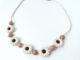 Ketting Daisies - beige