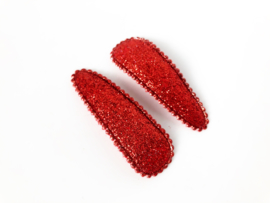 Haarspeldjes glitter rood