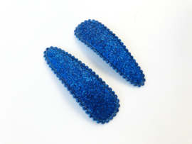 Haarspeldjes glitter blauw