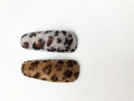 Haarspeldje pluche leopard